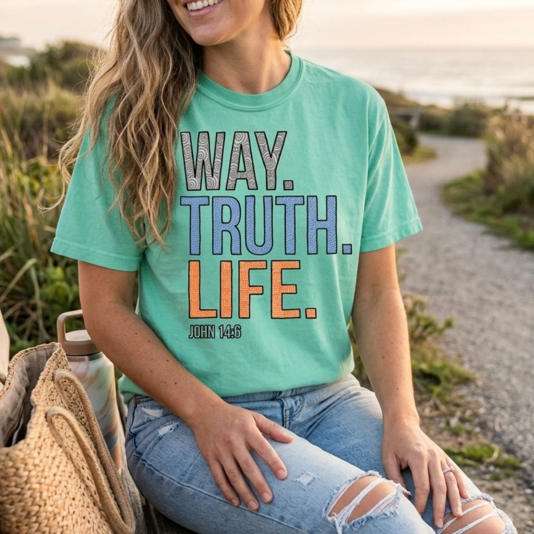 Way. Truth. Life. - John 14:6 Graphic Tee