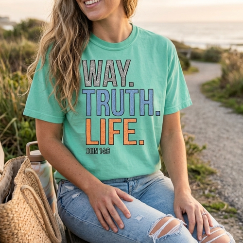 Way. Truth. Life. - John 14:6 Graphic Tee
