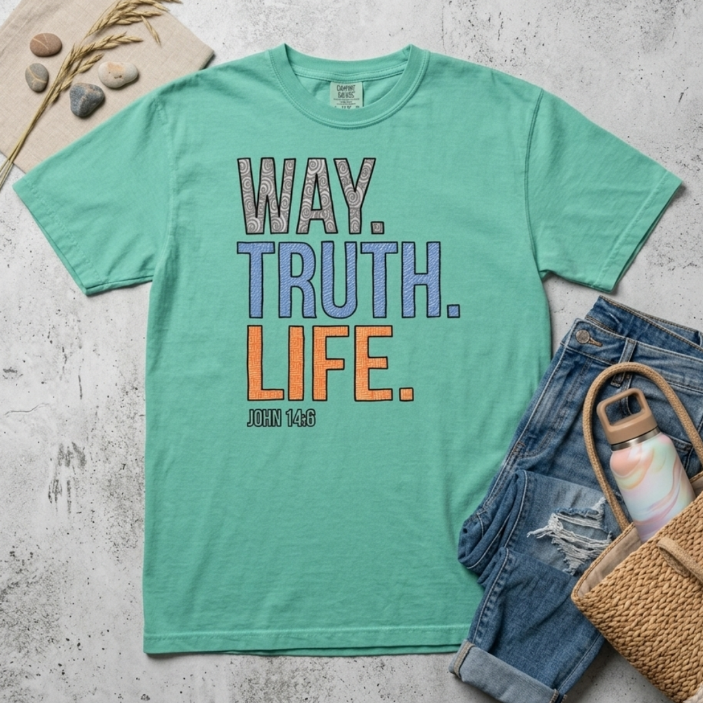 Way. Truth. Life. - John 14:6 Graphic Tee